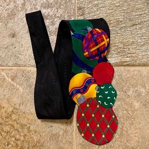 3/$20 Men’s Jolly Holly Christmas Ornament Holiday Tie